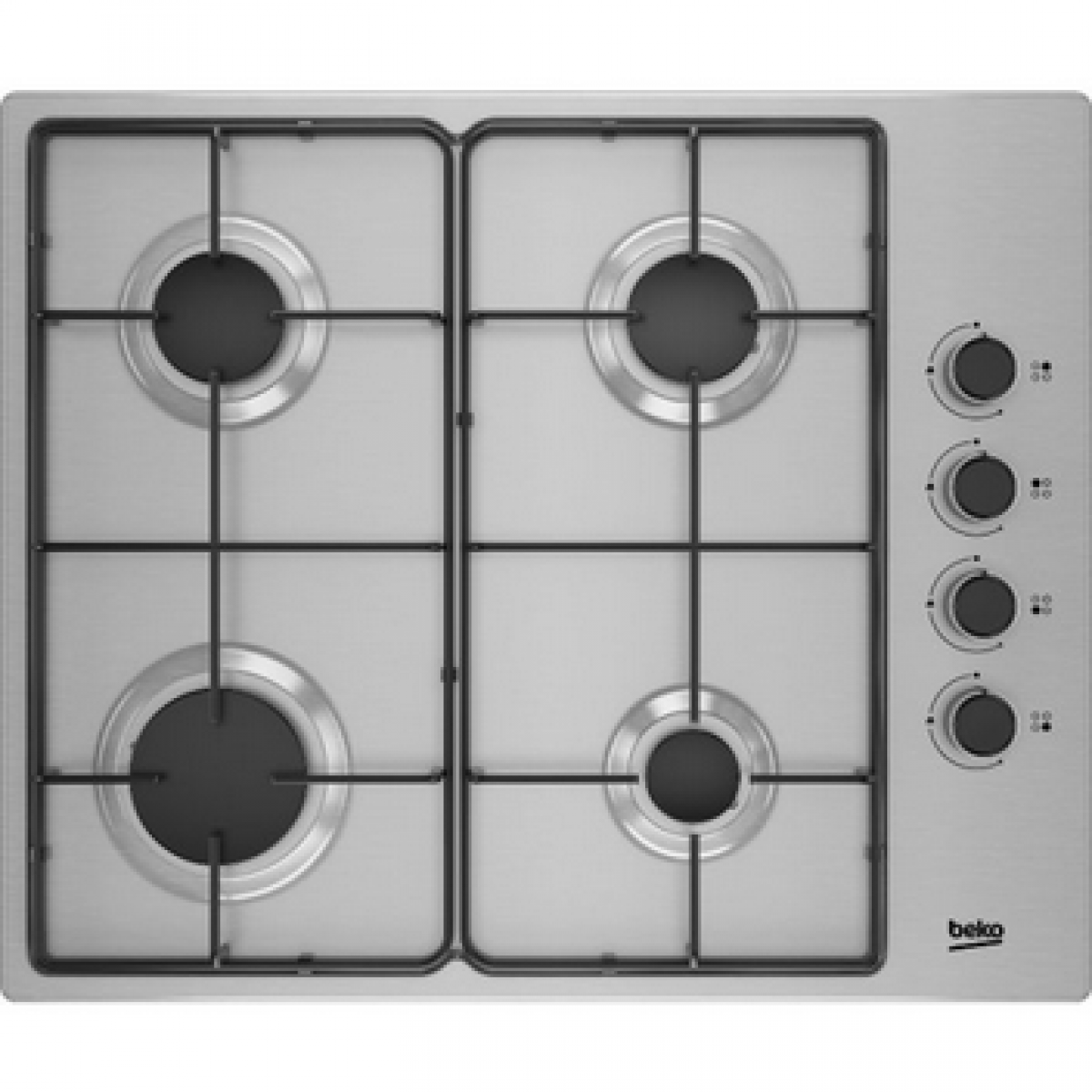 Placa a Gás Beko HIGG64123SX | 4 Queimadores, Aço inoxidável, 7900W