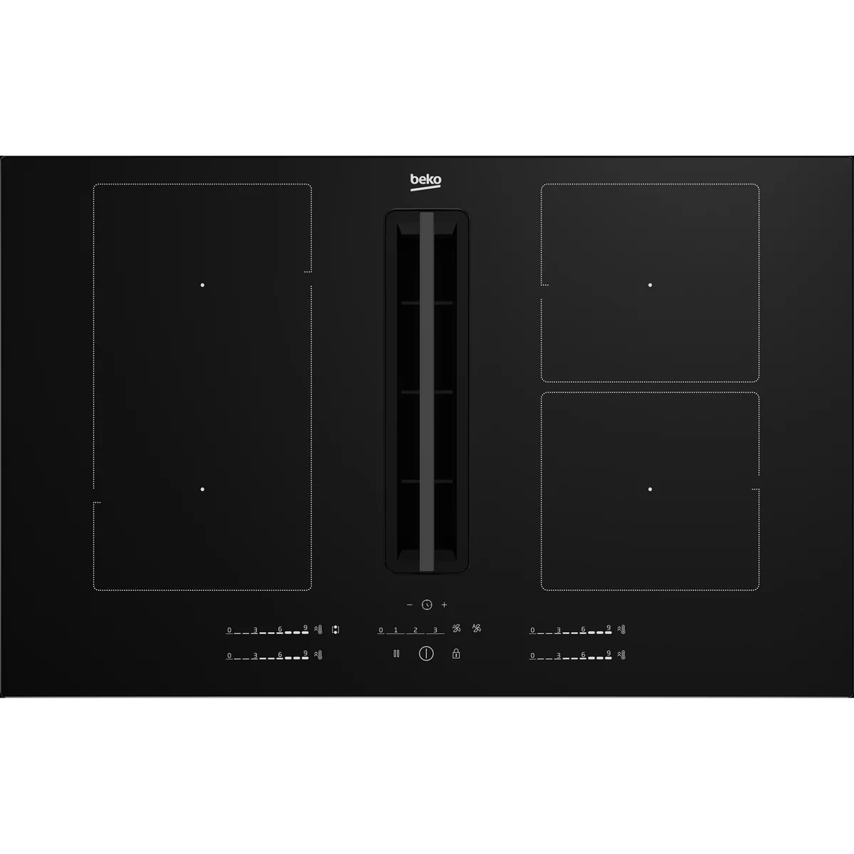 Placa de Indução Beko HIXI84700UP | 4 zonas, 80cm, Slider Control