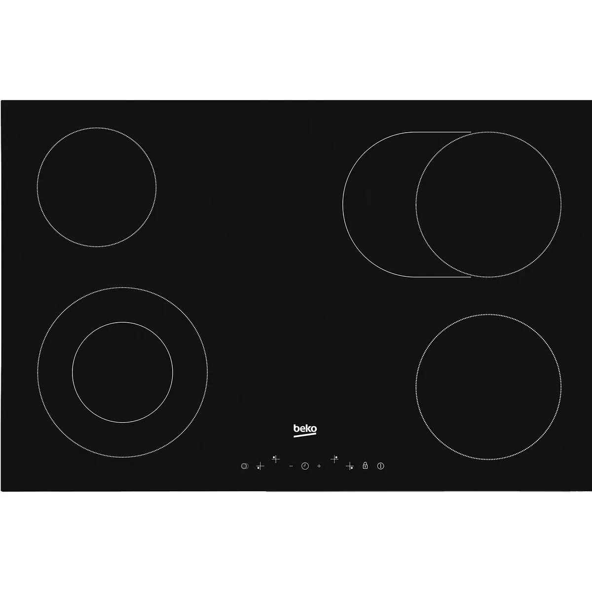 Placa Vitrocerâmica Beko HIC 84401 | Encastre, 4 Zonas, 7400W