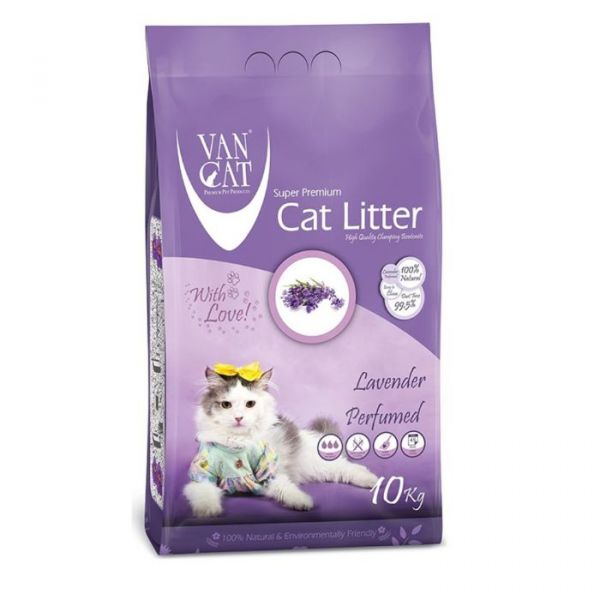 Van Cat Litter Areia Aglomerante Lavanda 10Kg