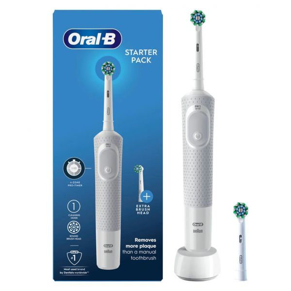 Oral-B Vitality 100 Starter Pack Escova de Dentes Elétrica Branco
