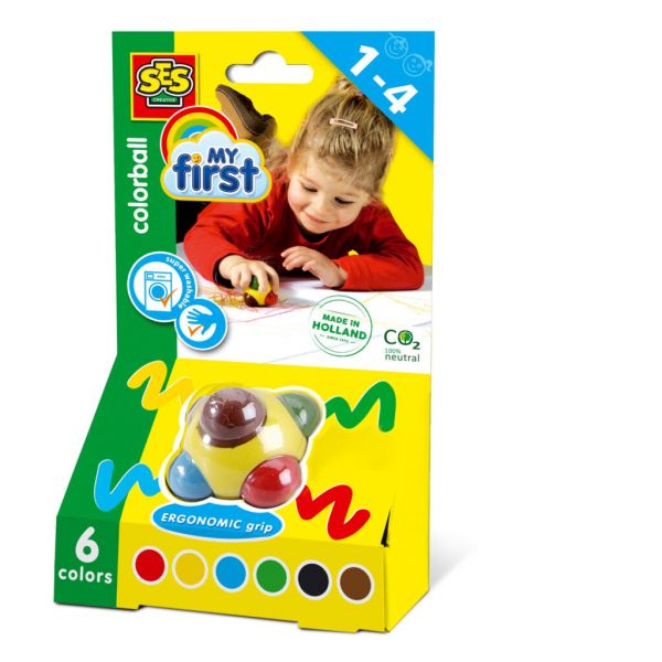 A minha primeira bola de colorir - Kit de Pintura para bebé - 00242