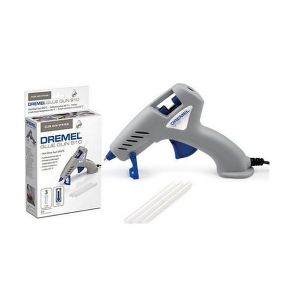 Dremel Pistola Cola Quente 910-3 Cinza/azul | Temperatura Colagem: 165 - F.013.091.0ja