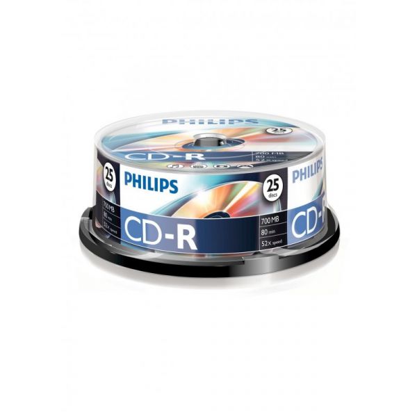 Philips CD-R 700Mb 52x 80min Spindle Pack 25