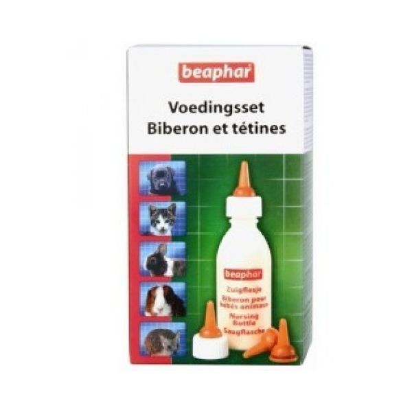 Beaphar Conjunto Nutricional Biberão + 4 tetinhas + Escovilhão Pequeno