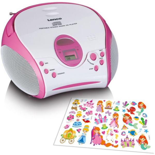 Lenco Rádio Leitor Cd SCD 24 Pink