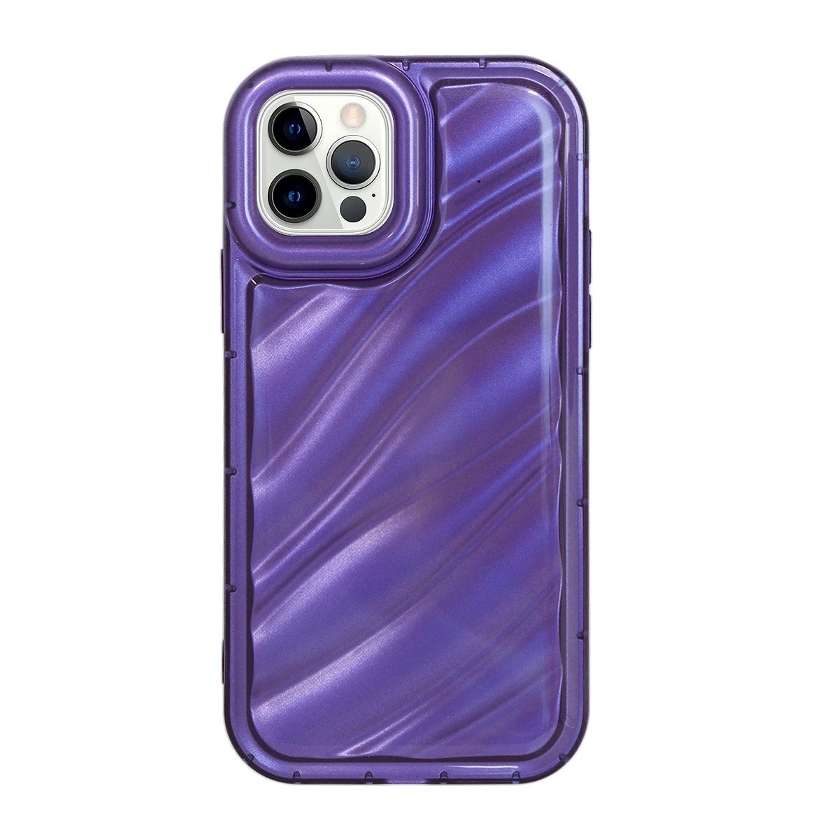 Capa Silicone Efeito Ondulado iPhone 13 Pro Roxo