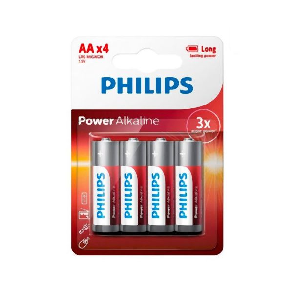PHILIPS Pilhas Alcalinas 1.5V LR06 AA 4 Un.