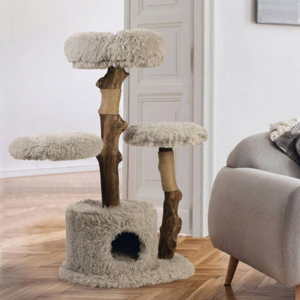 Designed By Lotte Árvore Arranhadora Gatos Ziza 60x45x100cm Madeira - 441348 - 441348