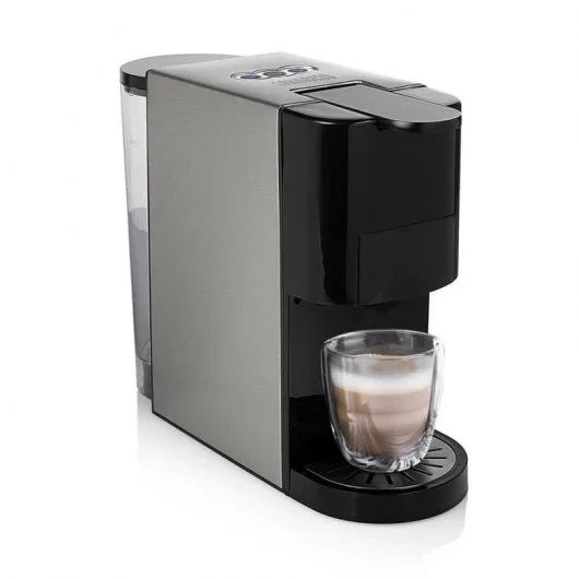 Princess 249451 Máquina de Café Expresso Multicápsulas 5 em 1 1450W 19 Bar – Preto/Prateado