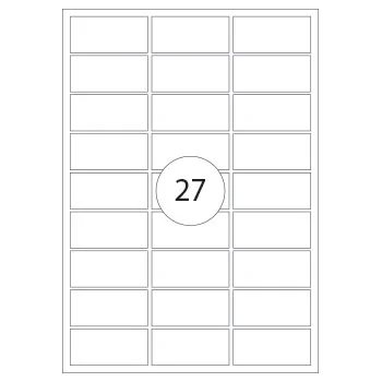 Etiquetas 63.5×29.6mm Transp. Mate Inkjet 25fls 675 Etique