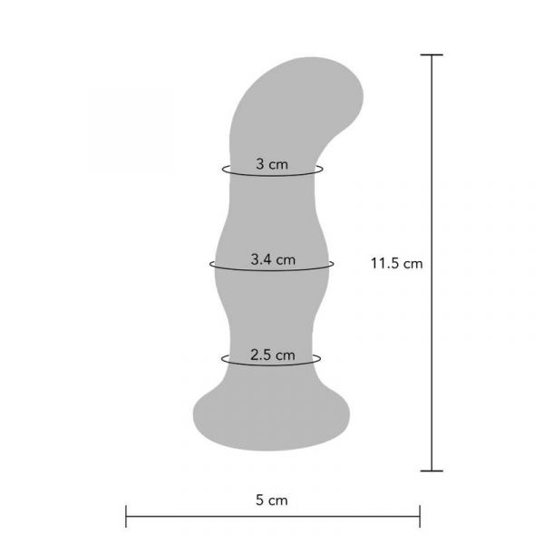 Toy Joy The Gleaming Vibrating Glass Butt Plug Transparente 11.5cm