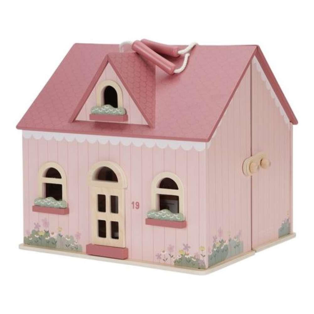 Casa de Bonecas Portátil em Madeira Little Dutch Rosa