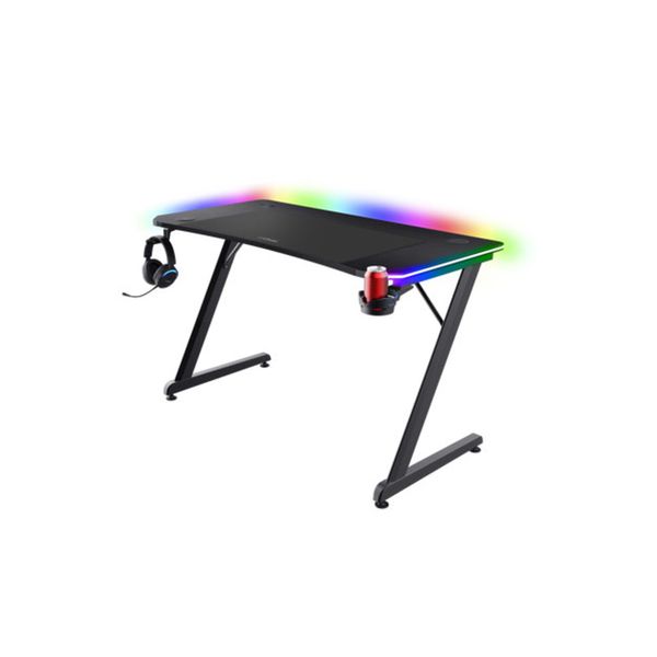 Trust Gaming Mesa Gaming GXT 710 Luminus Pro 120x60 RGB e Carregador Sem Fios 10W Integrado