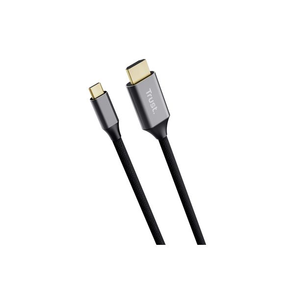 Trust Cabo Conversor USB-C Macho para HDMI Macho 4K 2m Cinza