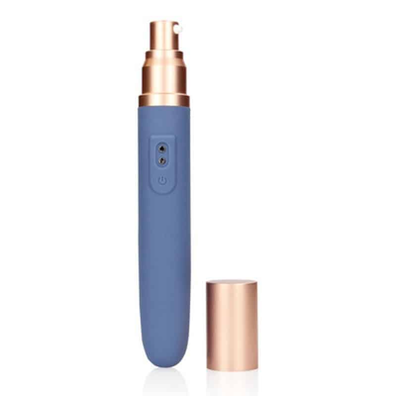 Vibrador De Viagem Com Compartimento Para Lubrificante Blue Horizon Loveline
