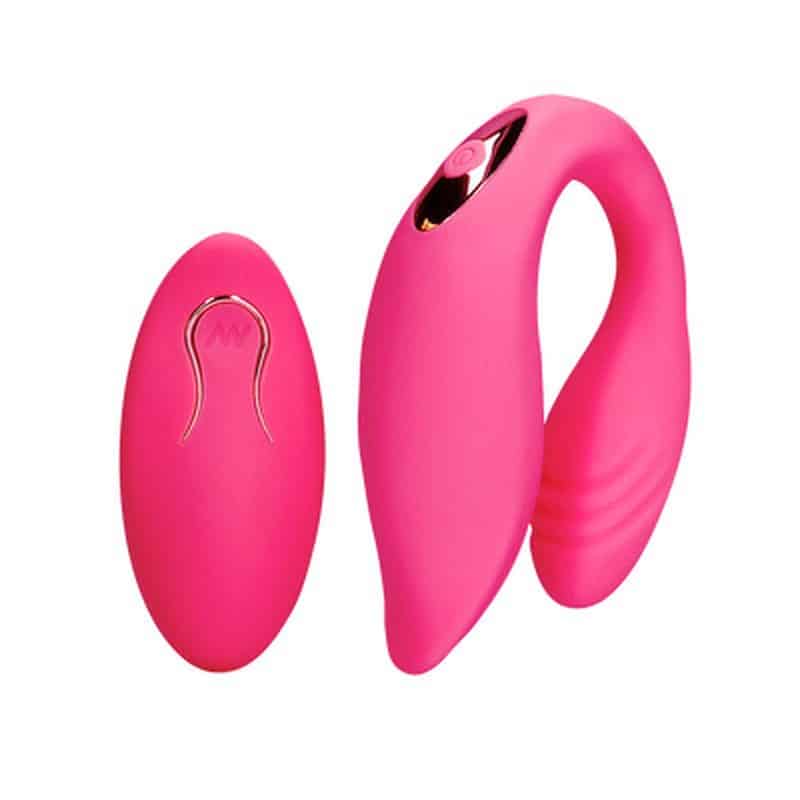 Vibrador De Casal Com Comando Wild Strawberry Loveline