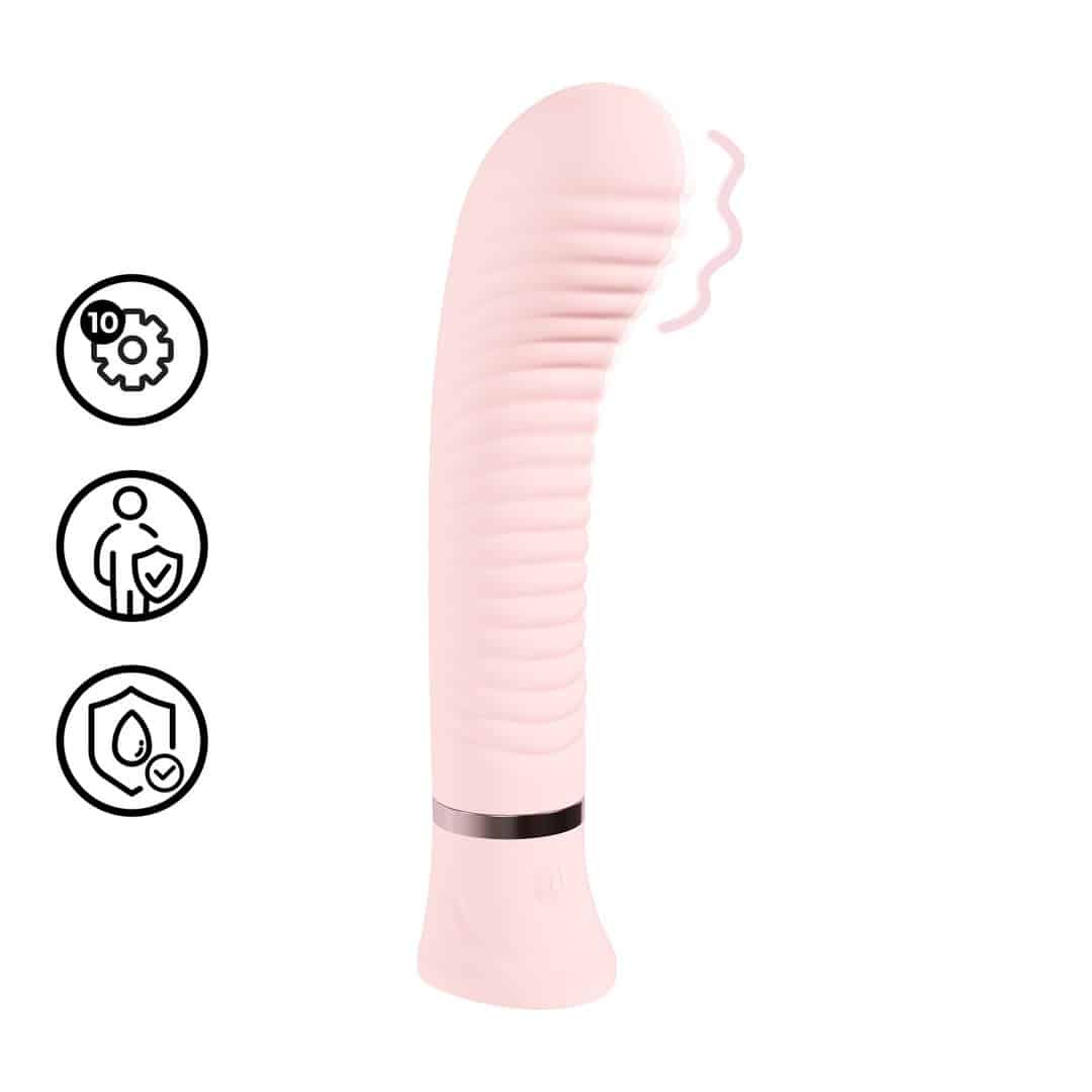 Vibrador Para Ponto G Divine Ribbed Rosa Loveline