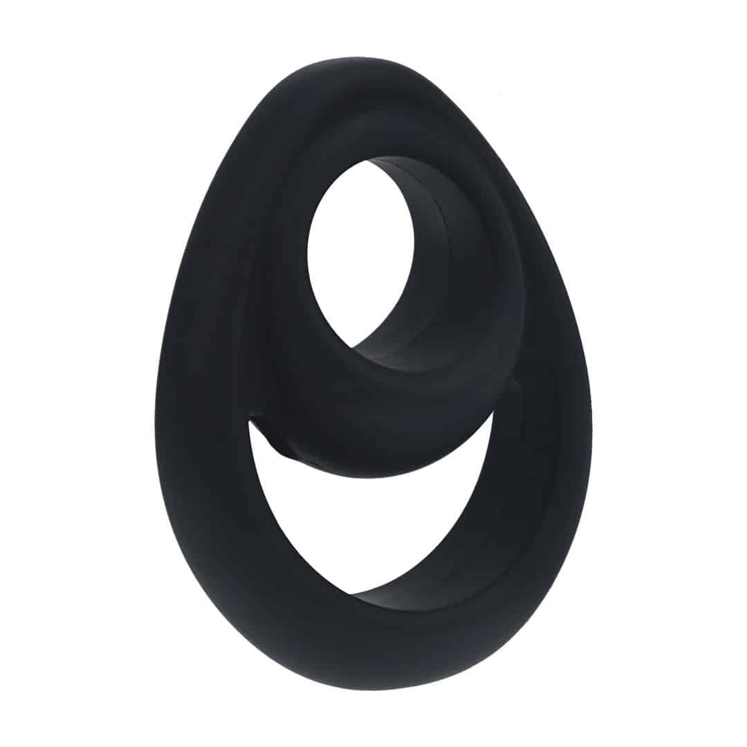 Anel Para O Pénis Duplo Em Silicone Ergo Preto Levelz