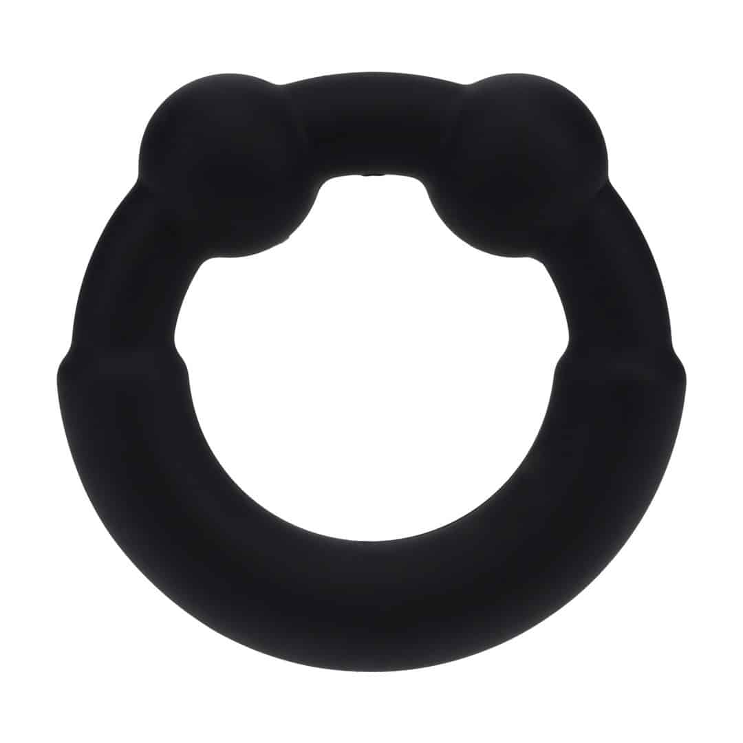 Anel Para O Pénis De Metal E Silicone Preto Levelz