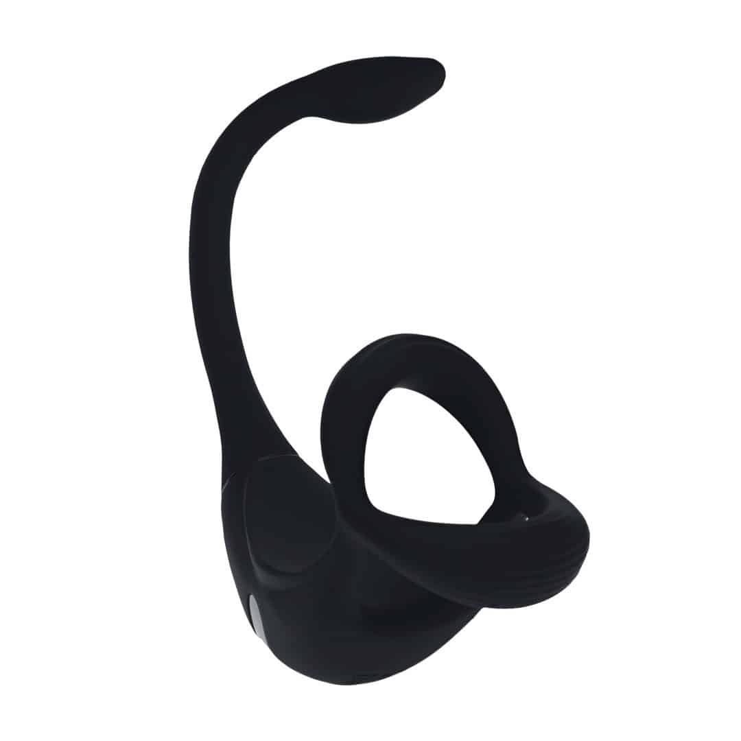 Anel Para O Penis Tri O Vibratório De Silicone Com Comando Remoto E Estimulador Preto Levelz
