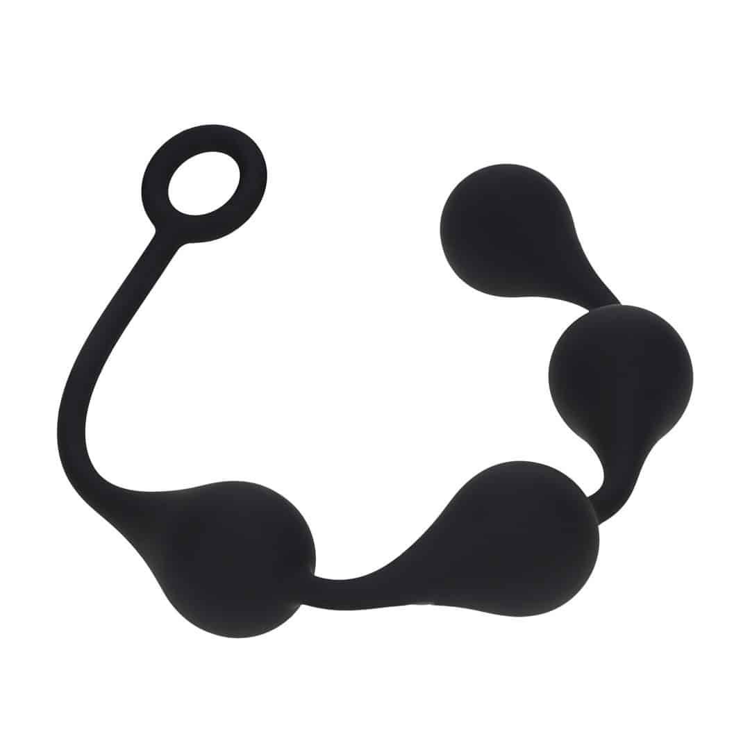 Bolas Anais De Silicone Em Forma De Gota De Àgua L 40Mm Pretas Levelz