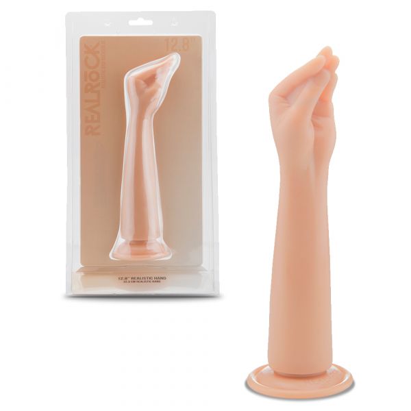 RealRock Dildo Realístico Hand 12,8" White