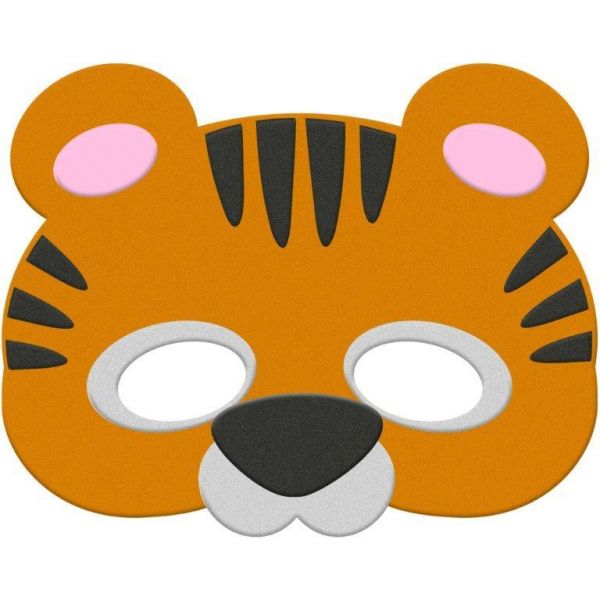 Folat Máscara em Feltro Tigre