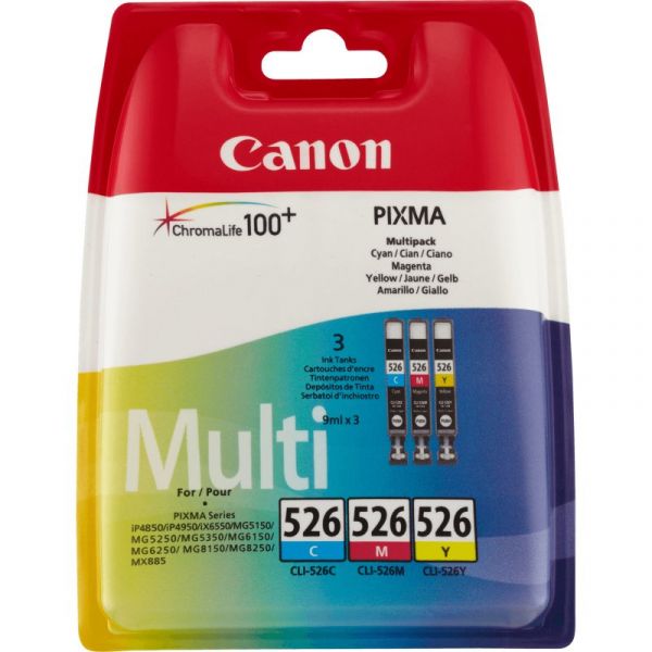 Tinteiro Canon CLI-526 Pack de Cores - 4541B009