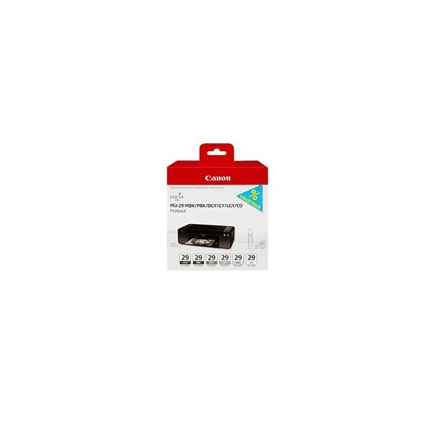 Tinteiro Canon PGI-29 MBK/PBK/DGY/GY/LGY/CO Multi Pack