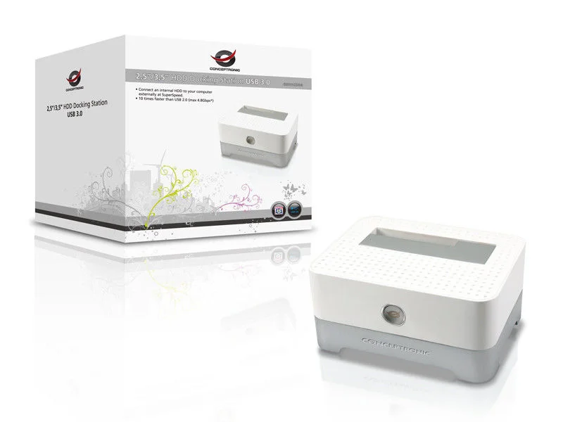 BASE CONCEPTRONIC P/HDD 2.5"/3.5" SATA USB 3.0
