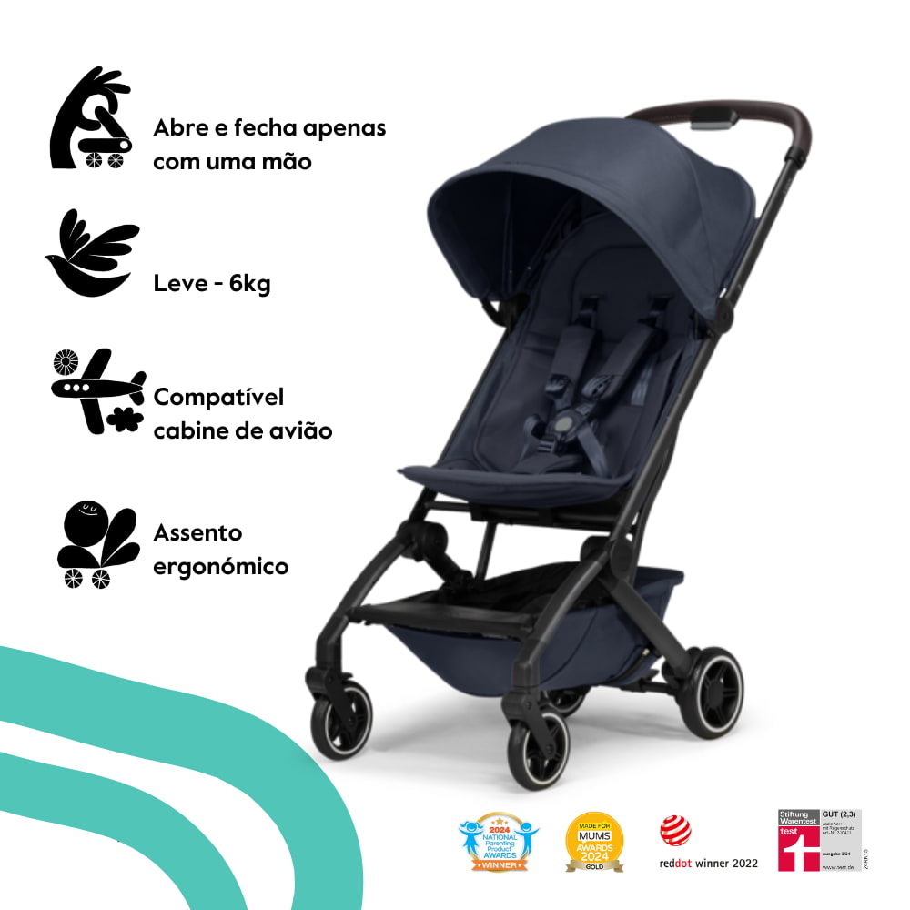Joolz Aer+ Carrinho de Bebé – Compacto e compatível com cabine de avião – Navy blue