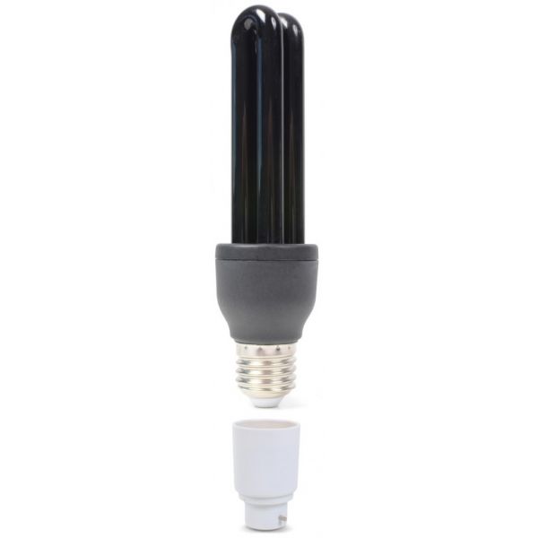 Beamz Lampada Economizadora E27 2U 25W Luz Negra Uv C/ Adaptador Baioneta - 160.023