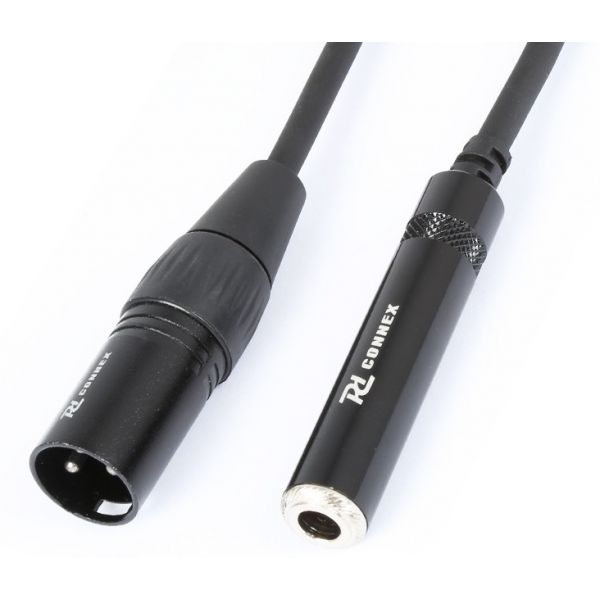 Cabo Adaptador Canon Macho - Jack 6,35mm Femea (15cm) - Power Dynamics Connex - 176.992 - 176.992