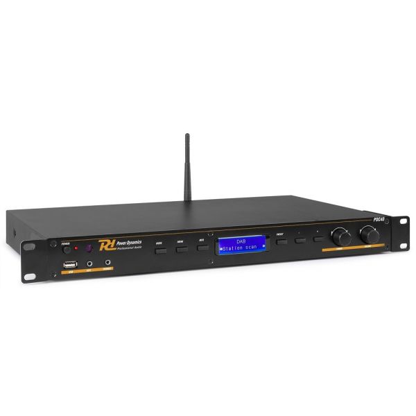 Power Dynamics Leitor USB/AUX MP3 19" 1U c/ Bluetooth e Sintonizadores FM/DAB+ (PDC40) - 172.707