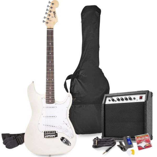 Lenco Pack GIGKIT Guitarra Eléctrica + Amplificador 6" 40W (Branco)