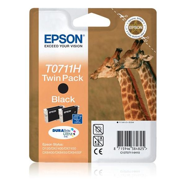 Tinteiro Epson T0711 Twin Pack C13T07114H20 Black