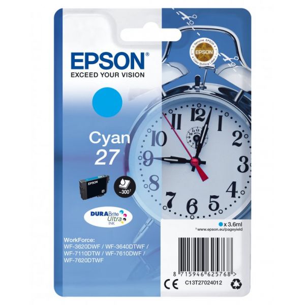Tinteiro Epson 27 C13T270240 Cyan