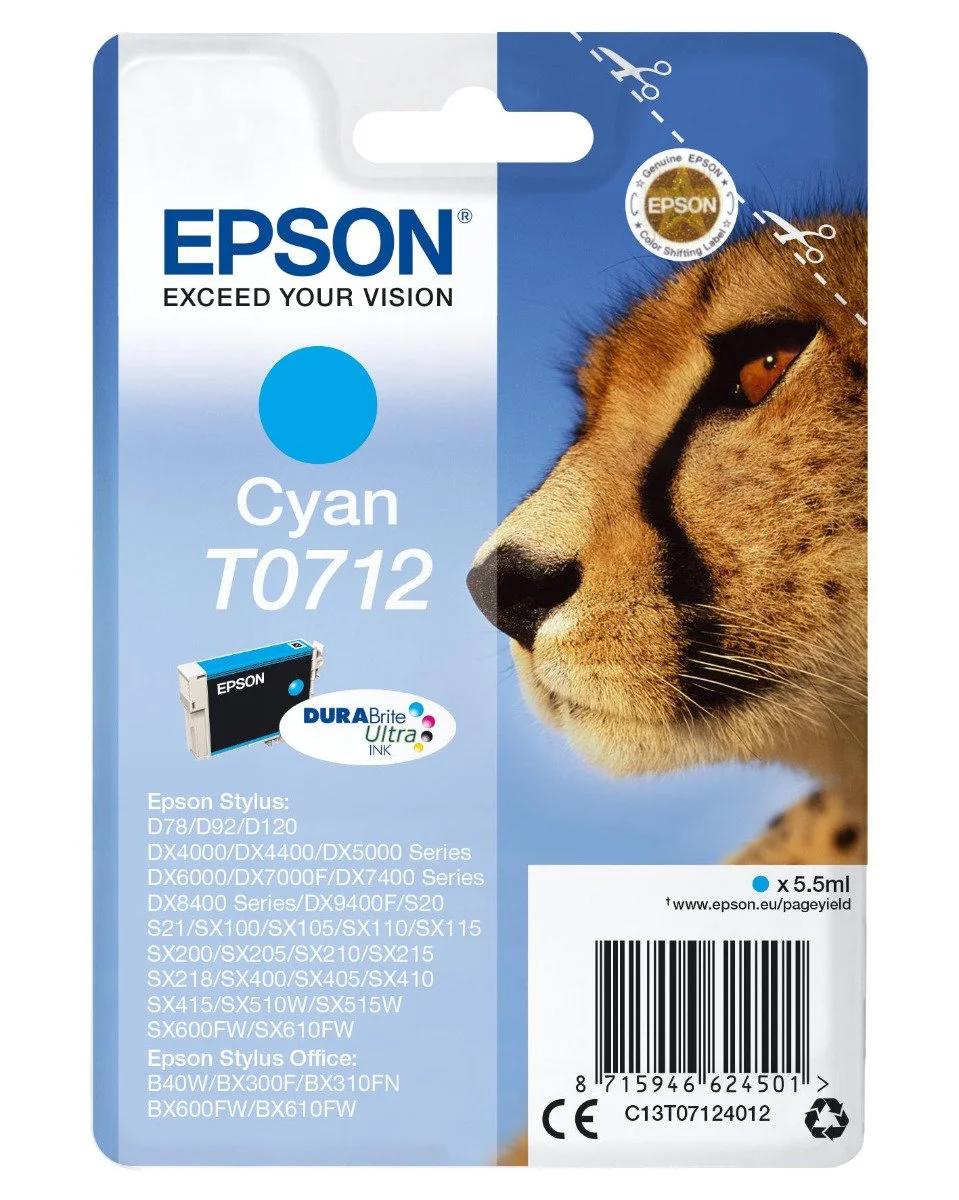 Tinteiro Epson T0712 Ciano