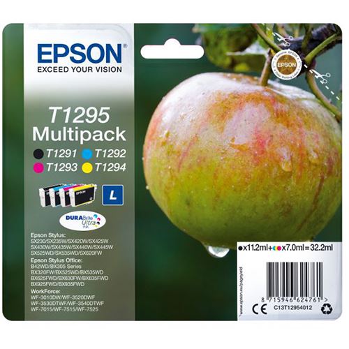 Tinteiro Epson T1295 - Preto | Ciano | Magenta | Amarelo - C13T12954012