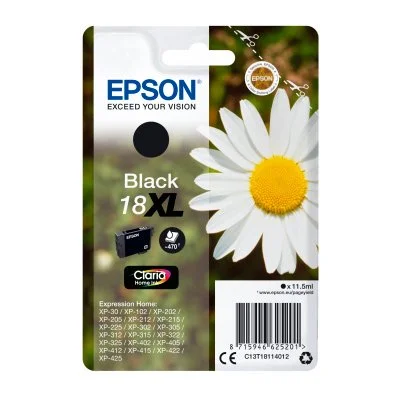 Tinteiro Epson Original Série 18XL Margarida Tinta Claria Home Preto