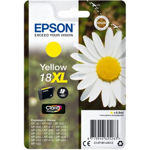 Tinteiro Epson 18XL - Amarelo - C13T18144012