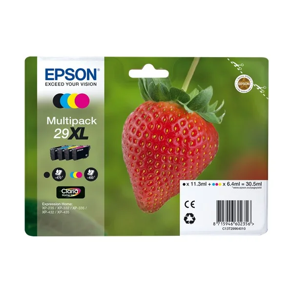 Epson T2996 (29XL) Pack de 4 Cartuchos de Tinta Original – C13T29964012