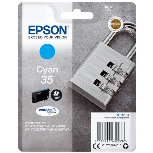 Tinteiro Epson 35 C13T35824010 Cyan