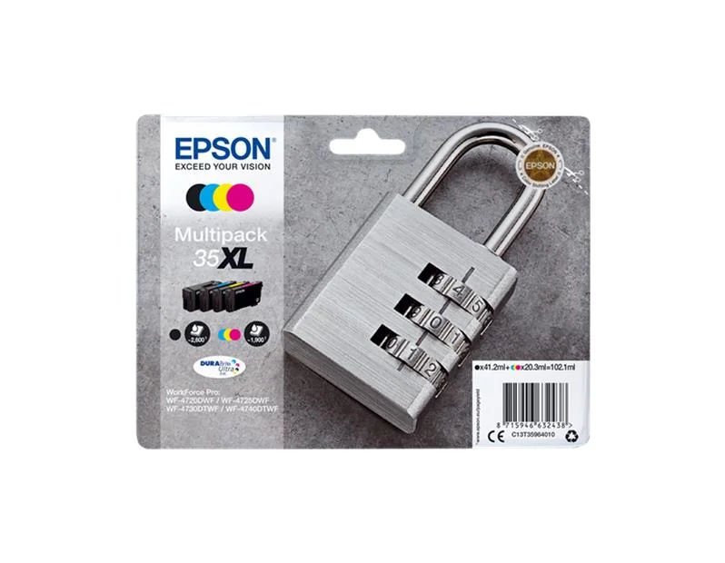 Epson T3596 (35XL) Pack de 4 Cartuchos de Tinta Original – C13T35964010