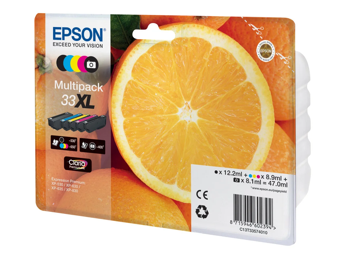 Epson T3357 (33XL) Pack de 5 Cartuchos de Tinta Original – C13T33574011