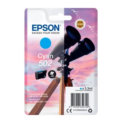 Epson 502 tinteiro 1 unidade(s) Original Rendimento padrão Ciano