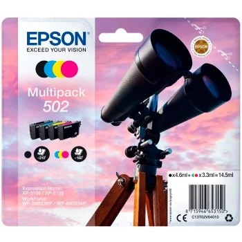 Epson 502 Pack de 4 Tinteiro Original – C13T02V64010