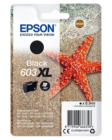 Tinteiro EPSON 603XL Black C13T03A14010