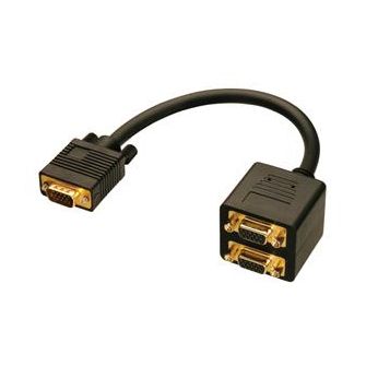 Cabo Splitter 1 VGA Macho para 2 VGA Fêmea